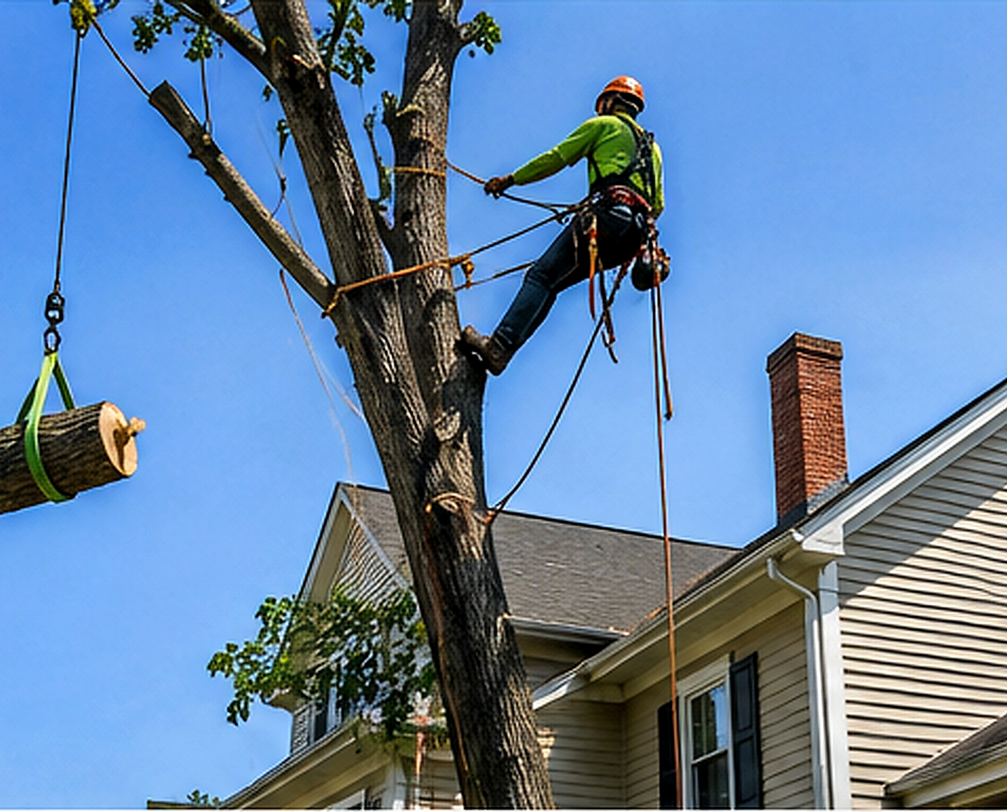 Tight access emergency tree service near a Chatsworth home