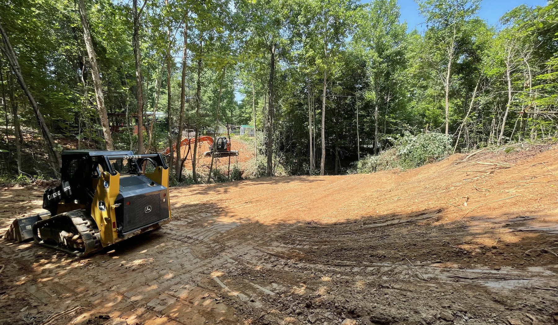 Vegetation and small tree clearing on a wooded Chatsworth Georgia lot
