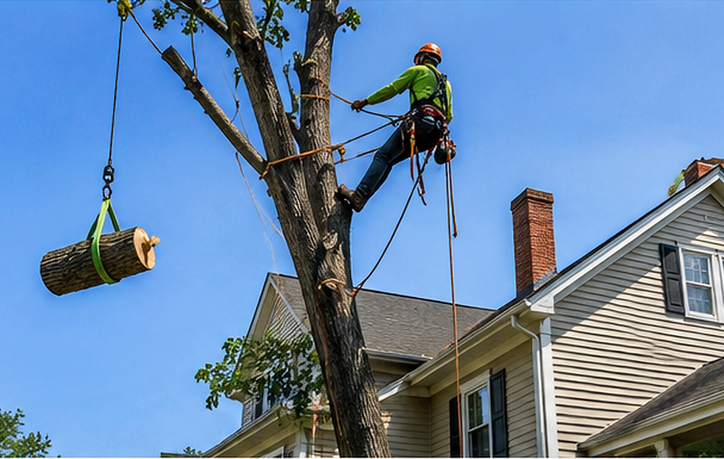 Tight access tree removal near a Chatsworth home